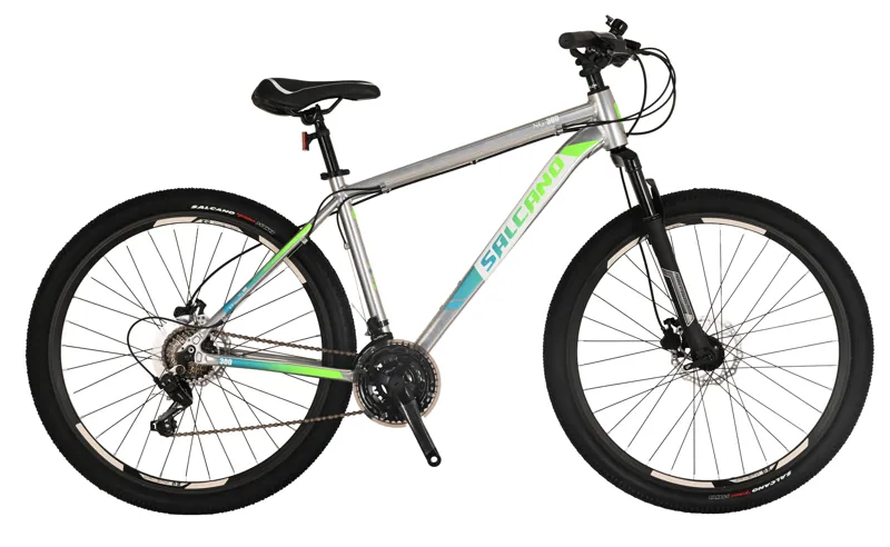 Salcano NG 300 HD 27.5 Mountain Bike Chrome/Green/Blue