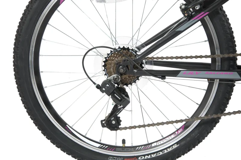 Salcano Lily 24 Inch Wheel Kids Bike Black Purple-4