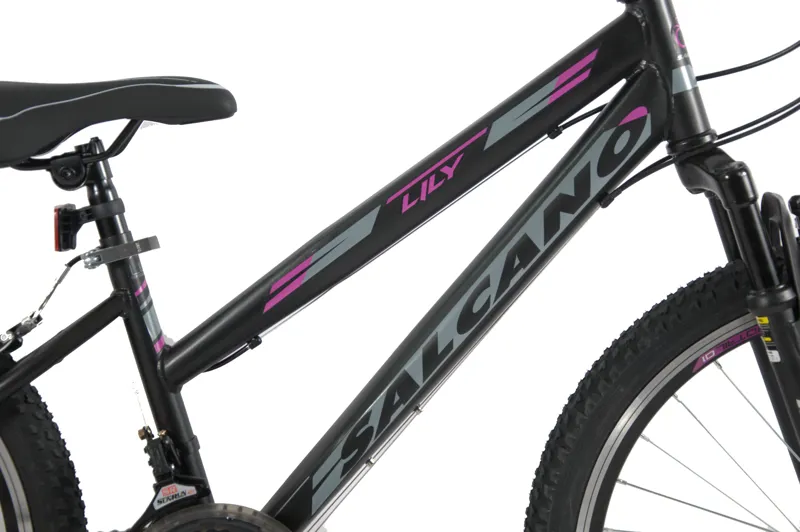Salcano Lily 24 Inch Wheel Kids Bike Black Purple-2