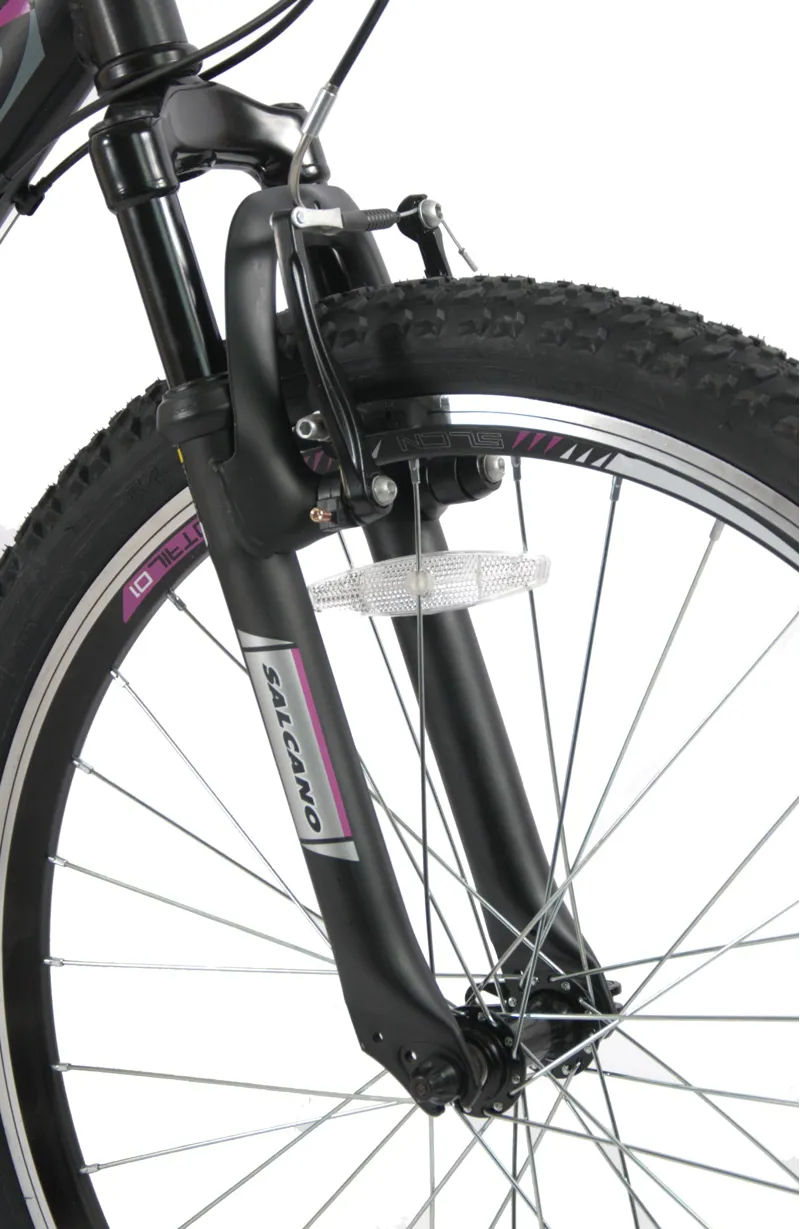 Salcano Lily 24 Inch Wheel Kids Bike Black Purple-5