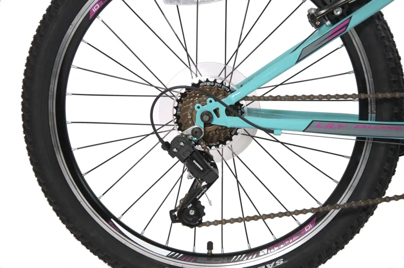 Salcano Lily 24 Inch Wheel Kids Bike Turquoise Purple-5