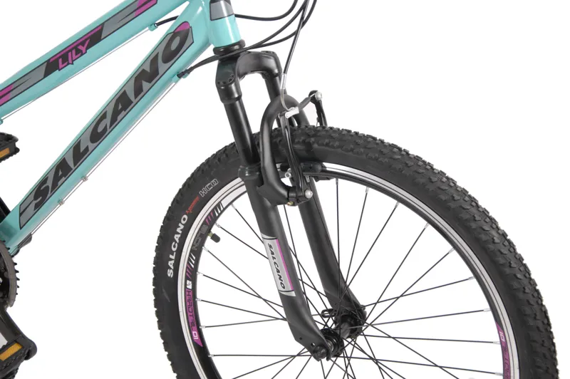 Salcano Lily 24 Inch Wheel Kids Bike Turquoise Purple-4