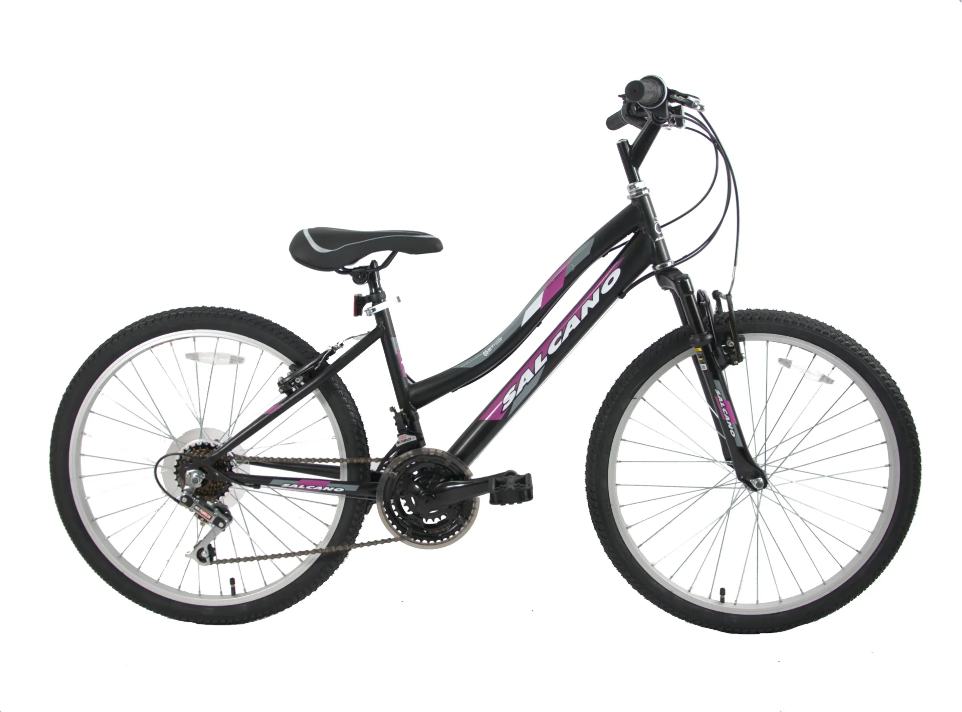 Salcano Mare 24 Inch Wheel Kids Bike Black Purple
