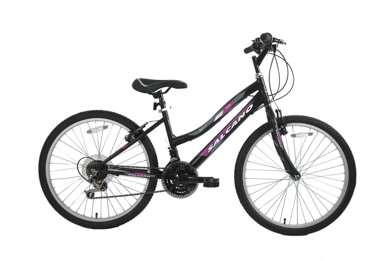 Salcano Excel 24 Inch Wheel Kids Bike Black Purple-1