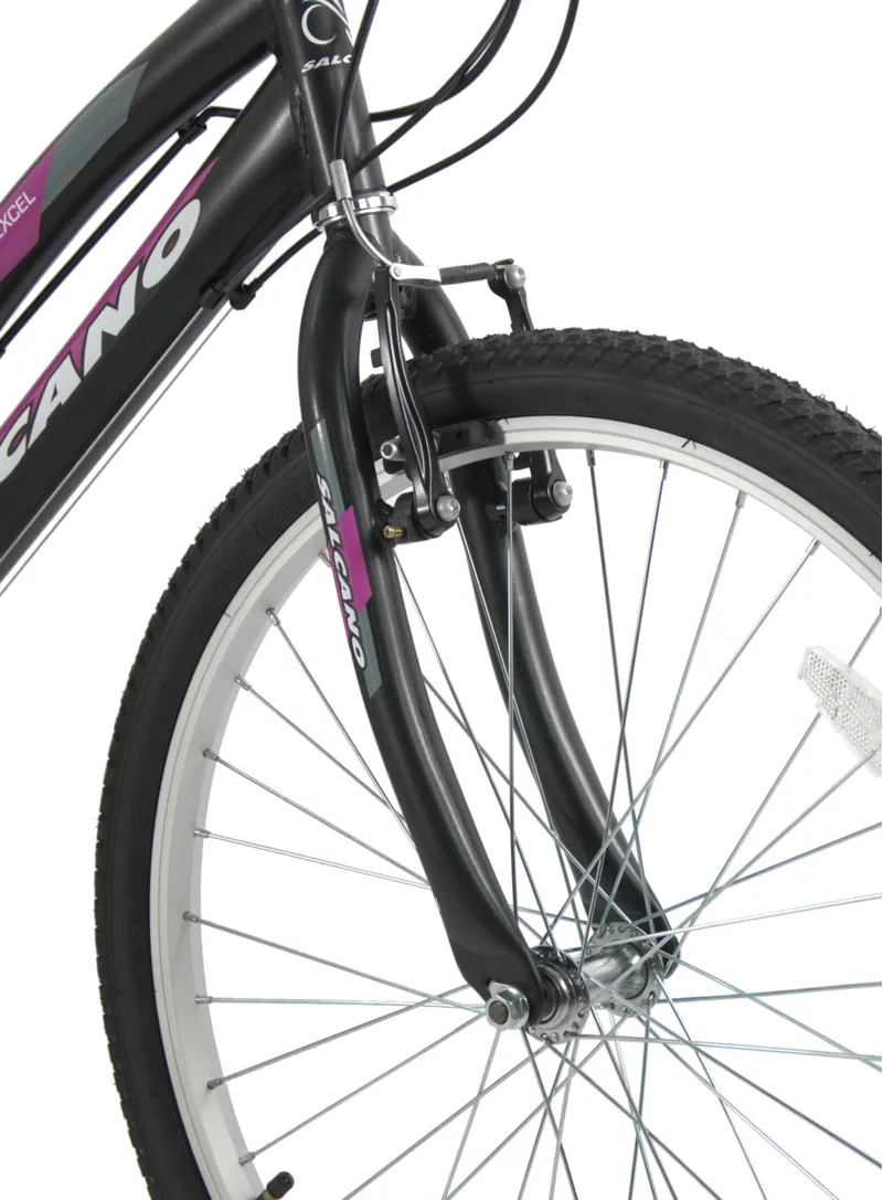 Salcano Excel 24 Inch Wheel Kids Bike Black Purple-5