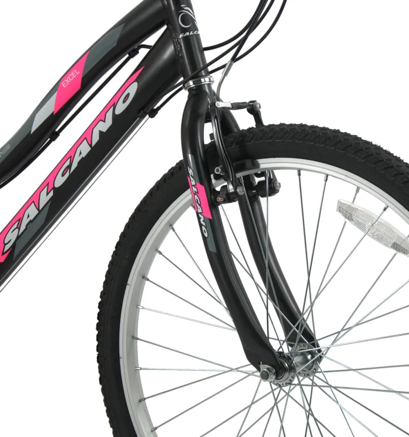 Salcano Excel 24 Inch Wheel Kids Bike Black Pink-4