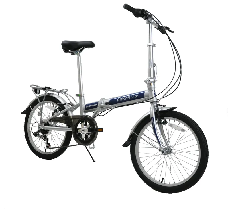 Ammaco Pakka Lite 20 Inch Wheel Folding Bike Silver