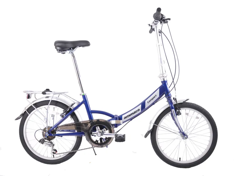 Ammaco Pakka Compact 20 Inch Wheel Folding Bike Blue-1