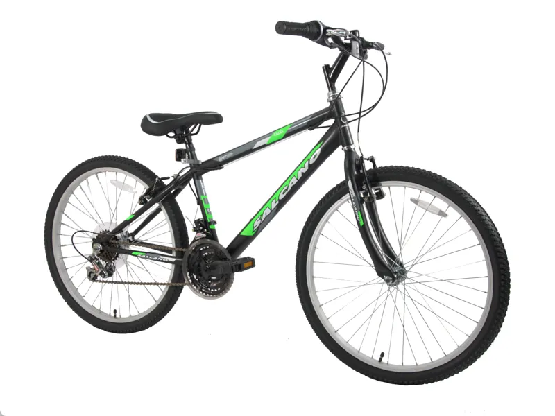 Salcano Excel 24 Inch Wheel Kids Bike Black Green