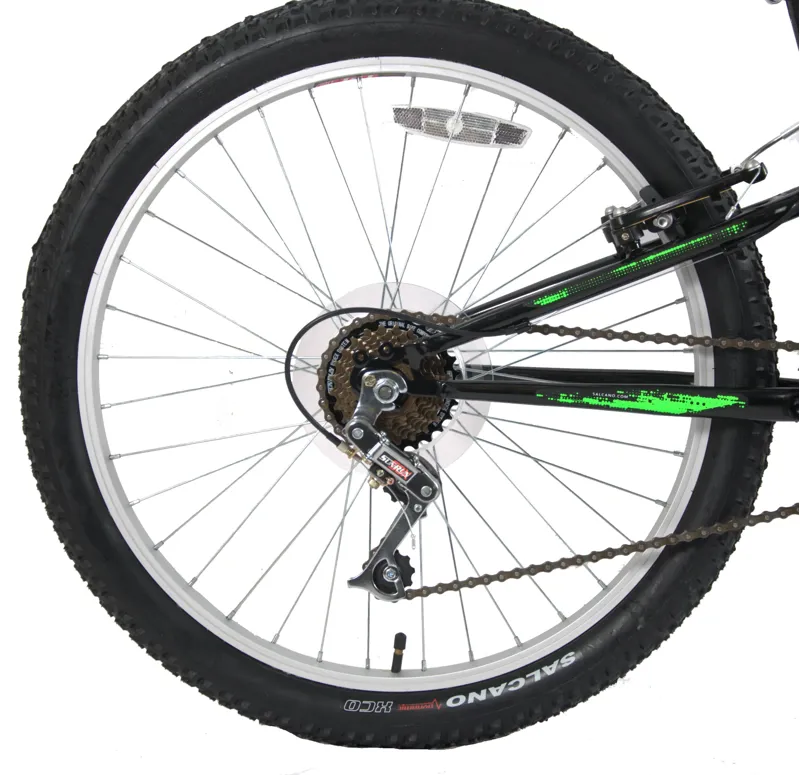 Salcano Hector 24 Inch Wheel Kids Bike Black Green-4