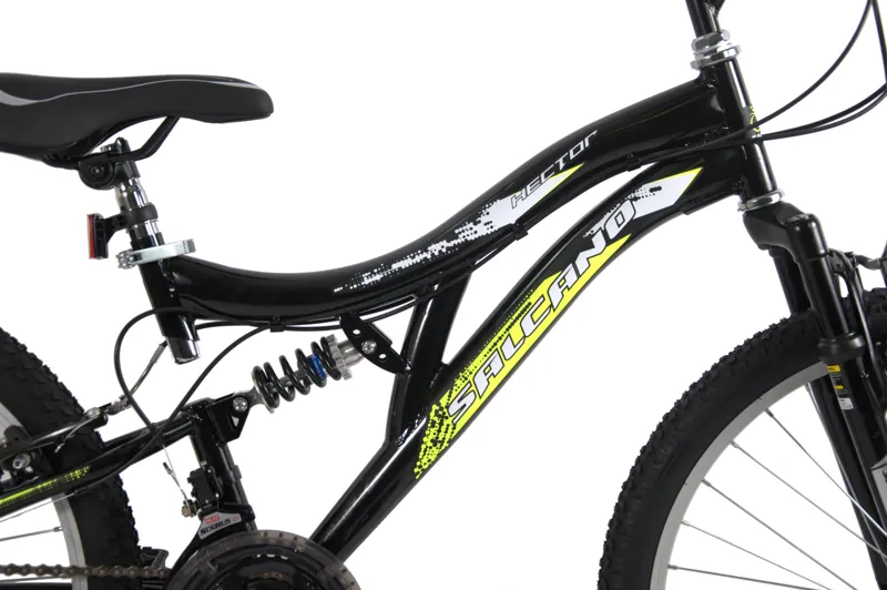Salcano Hector 24 Inch Wheel Kids Bike Black Yellow-2