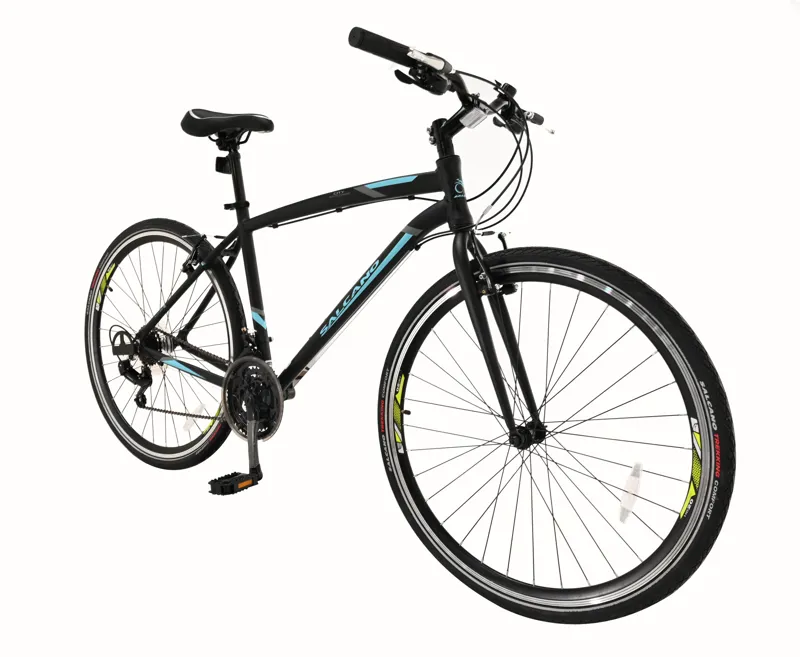 Salcano City Explorer 700c Sports Hybrid Bike Black/Turquoise-1