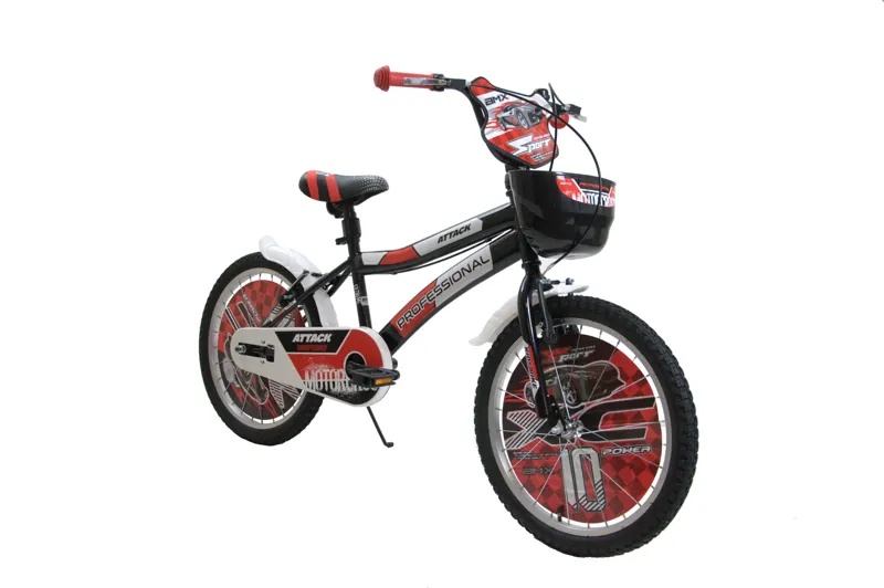 Professional Attack 20 Inch Wheel Kids Bike Black Red