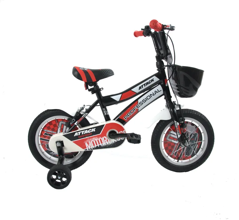 Professional Attack 14 Inch Wheel Kids Bike BMX Black Red-1