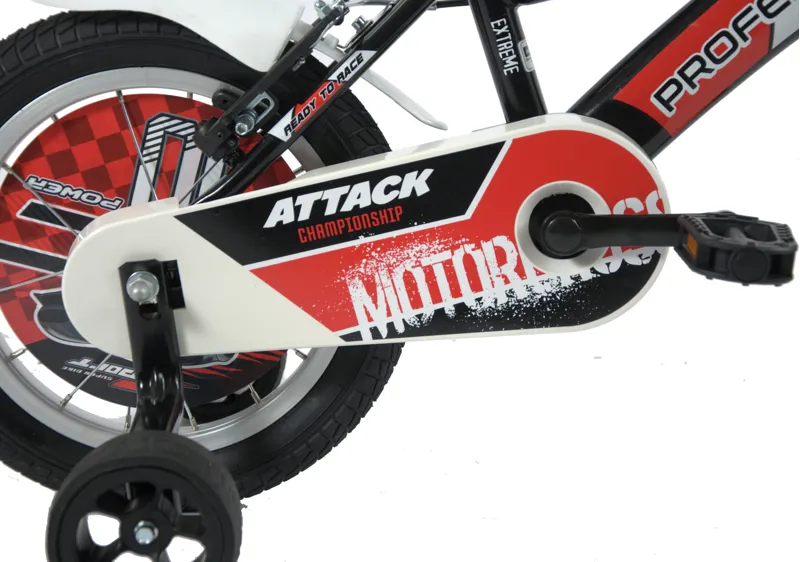 Professional Attack 16 Inch Wheel Kids Bike Black Red-2