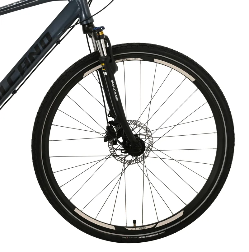 Salcano City Sport 700c 2x9 Sports Hybrid Bike Blue/Black-1