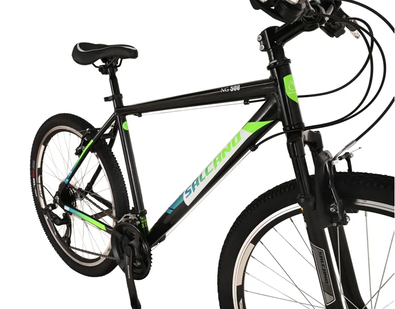 Salcano NG500 26 Inch Wheel Mountain Bike Black/Green-1