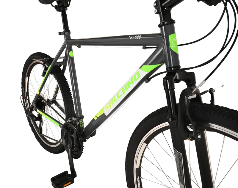 Salcano NG500 26 Inch Wheel Mountain Bike Dark Grey/Green-1