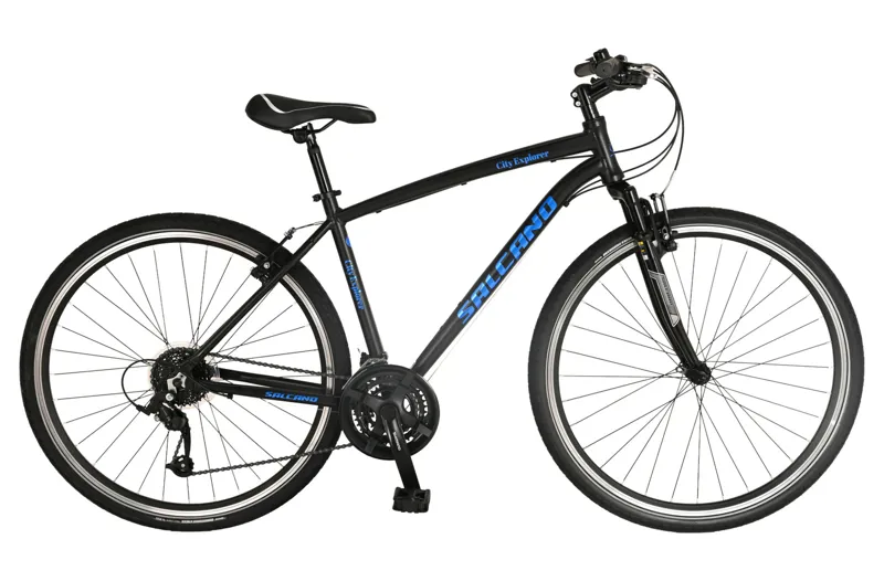 Salcano City Explorer V 700c Sports Hybrid Bike Black/Blue
