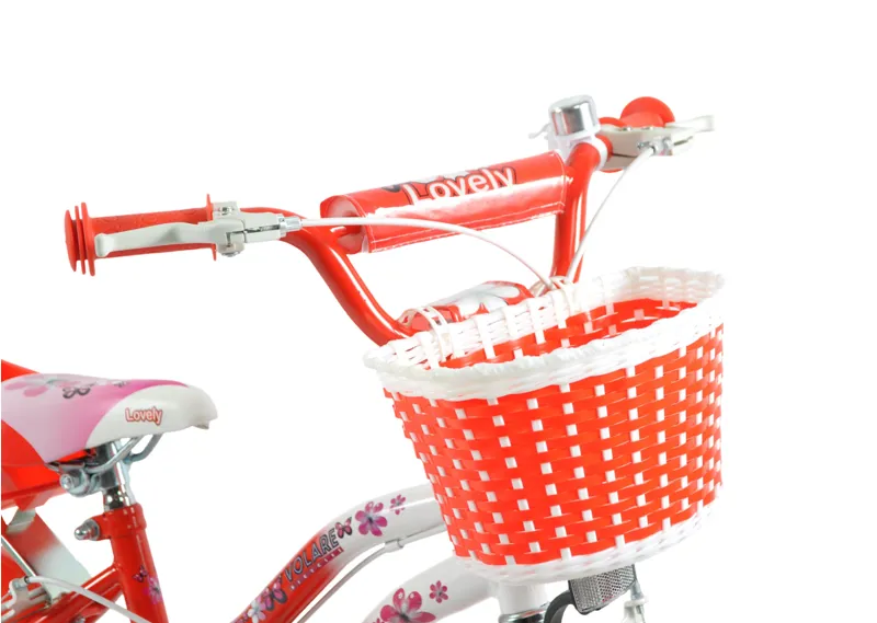 Volare Lovely 14 Inch Wheel Kids Bike Red/White-5