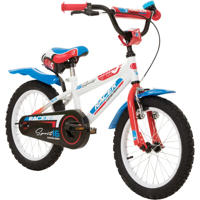 Hi5 Racer 16 Inch Wheel Kids Bike White Blue Red-1