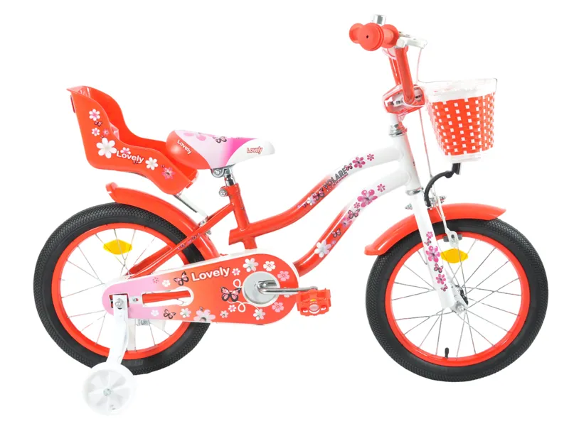 Volare Lovely 16 Inch Wheel Kids Bike Red/White