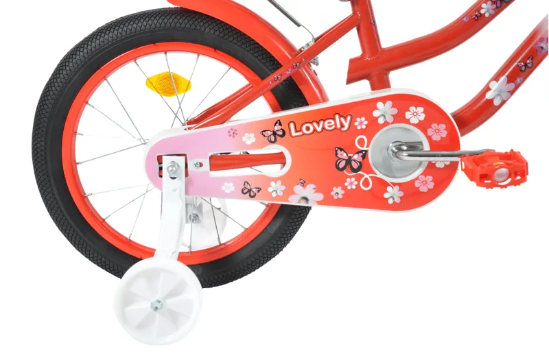 Volare Lovely 16 Inch Wheel Kids Bike Red/White-4
