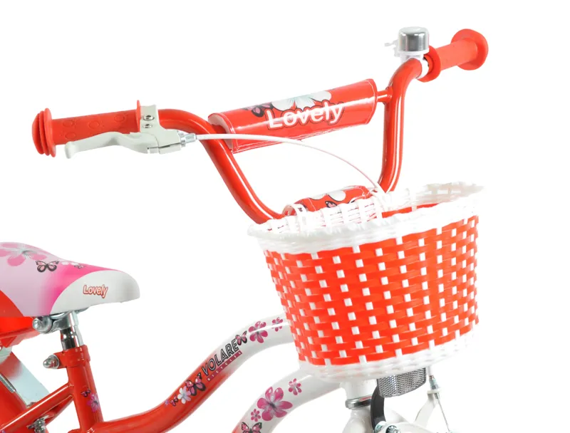 Volare Lovely 16 Inch Wheel Kids Bike Red/White-5