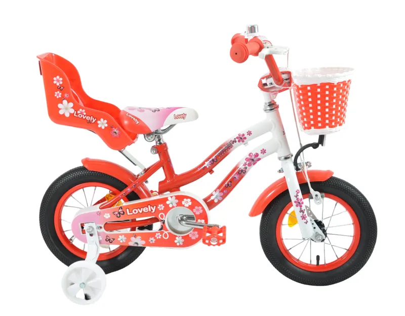 Volare Lovely 12 Inch Wheel Kids Bike Red/White