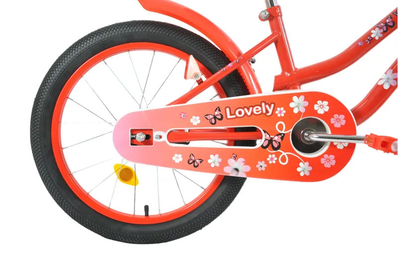 Volare Lovely 18 Inch Wheel Kids Bike Red/White-4