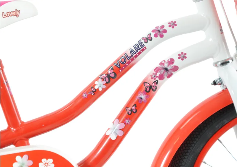 Volare Lovely 18 Inch Wheel Kids Bike Red/White-2