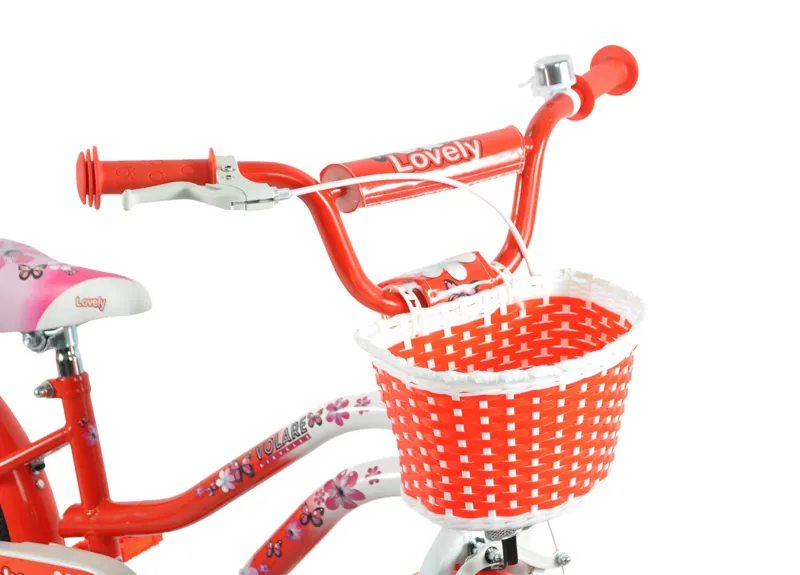 Volare Lovely 18 Inch Wheel Kids Bike Red/White-5