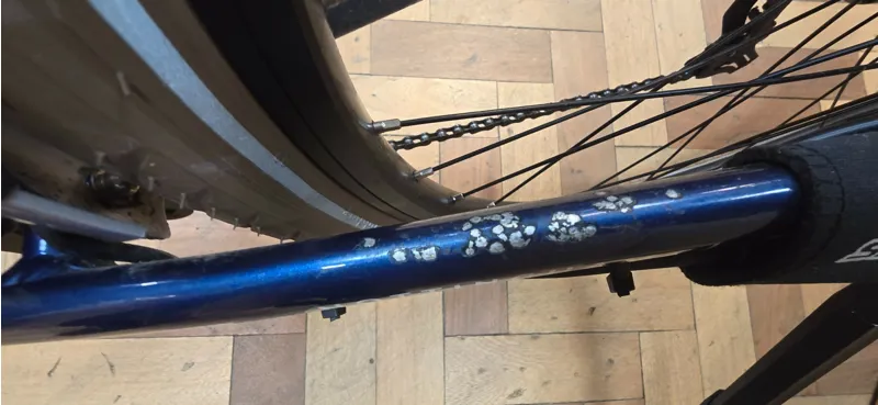 EX-DEMO Raleigh Array 700c Low Step Electric Hybrid Bike Sil/Blu 400W-4