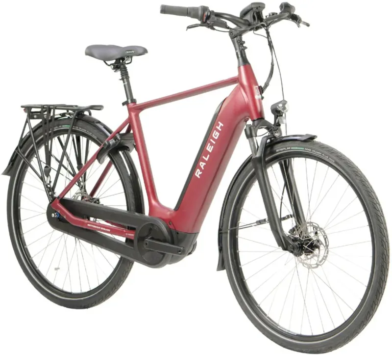 Raleigh Motus Tour Crossbar Hub 700c Electric Hybrid Bike Red-1