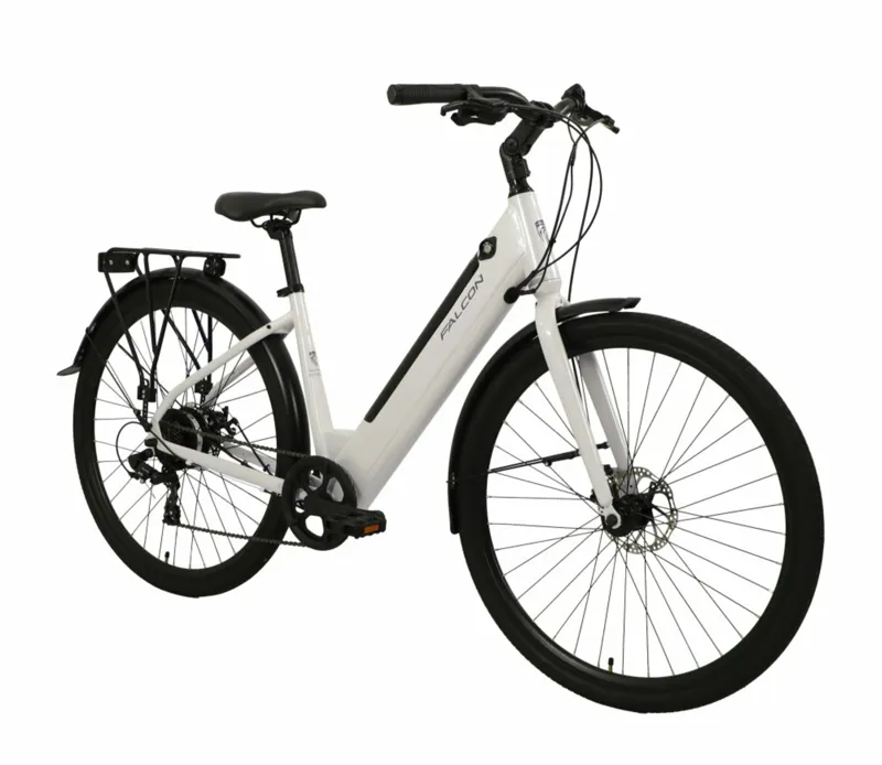 Falcon Liberty 700c Low Step Electric Hybrid Bike White 10.2Ah-1