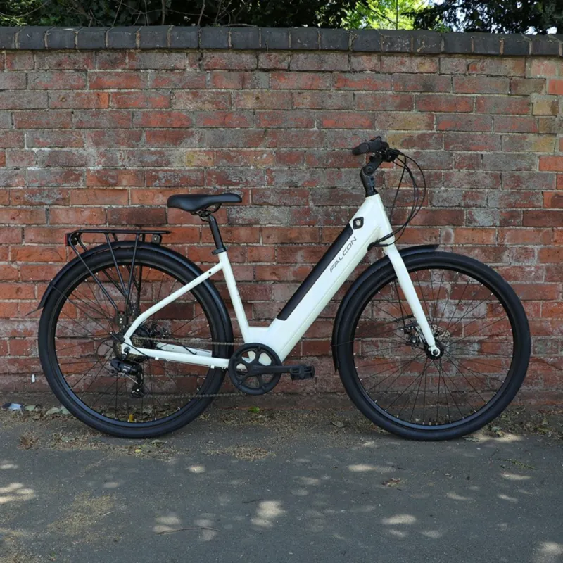 Falcon Liberty 700c Low Step Electric Hybrid Bike White 10.2Ah-8