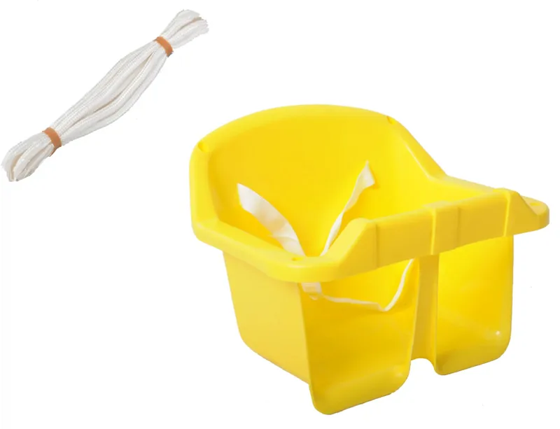 Outdoor Swing Seat and Rope Yellow-1