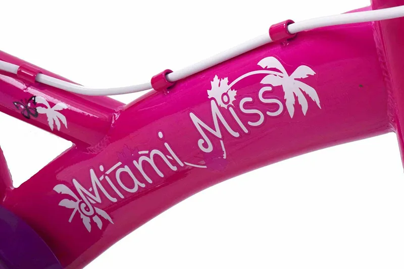 Professional Miami Miss 12 Inch Kids Bike Pink and Purple-3