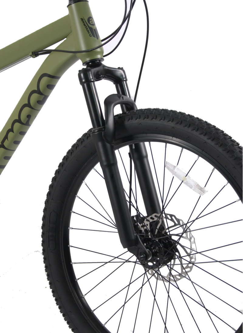 Ammaco Kreed 24 Inch Wheel Mountain Bike Green/Black-4