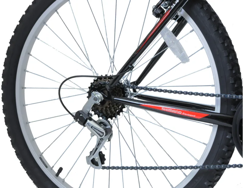 Arden Mountaineer 24 inch Wheel Kids Mountain Bike Black and Red-1