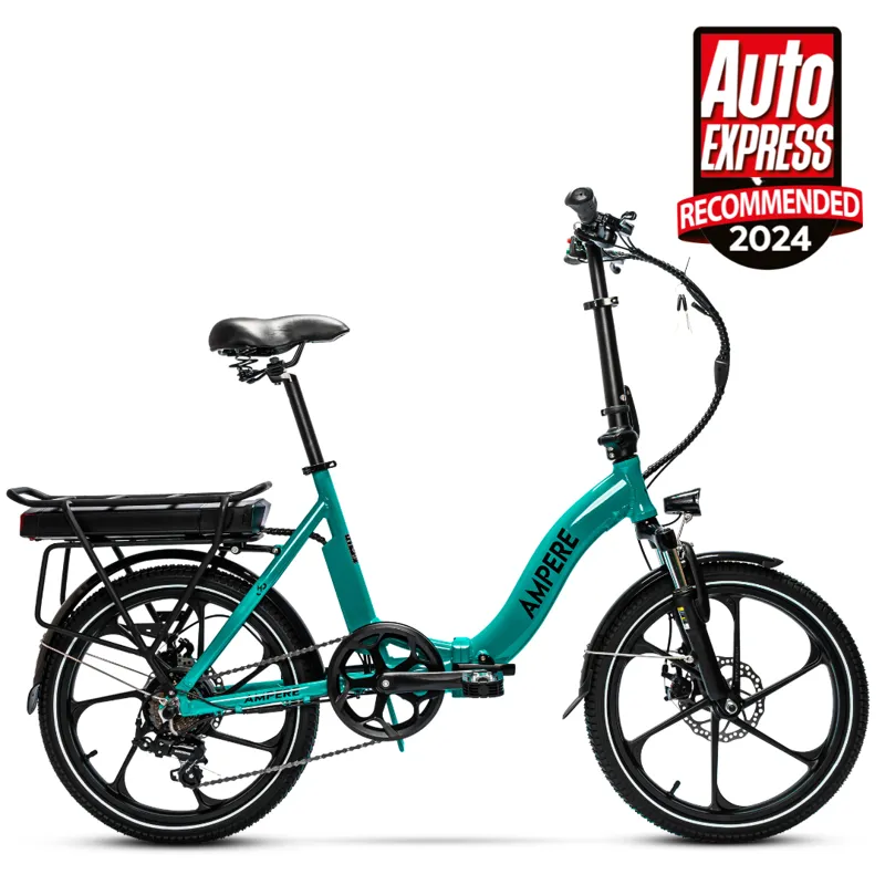Ampere Alter 20 Inch Low Step Folding Electric Bike Blue 15Ah