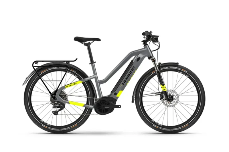 EX-DEMO Haibike Trekking 6 27.5 Electric Hybrid Bike Grey 500Wh