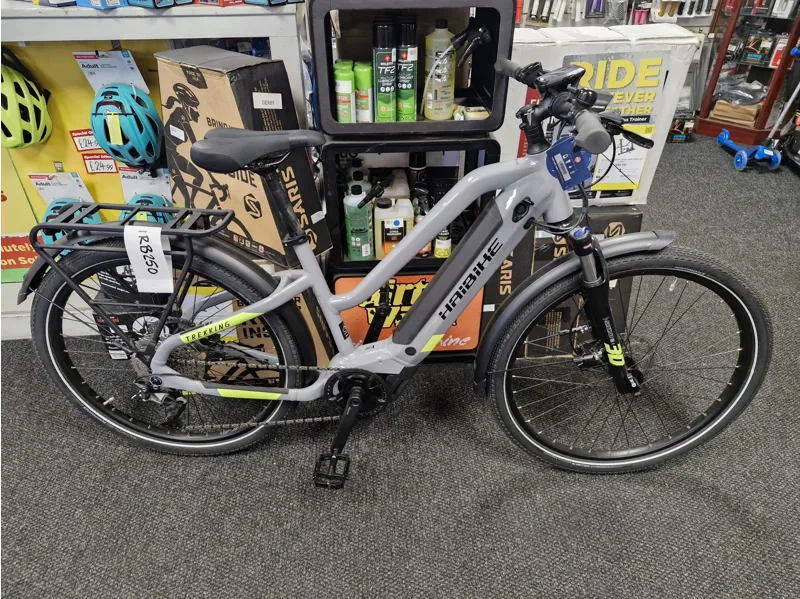 EX-DEMO Haibike Trekking 6 27.5 Electric Hybrid Bike Grey 500Wh-1