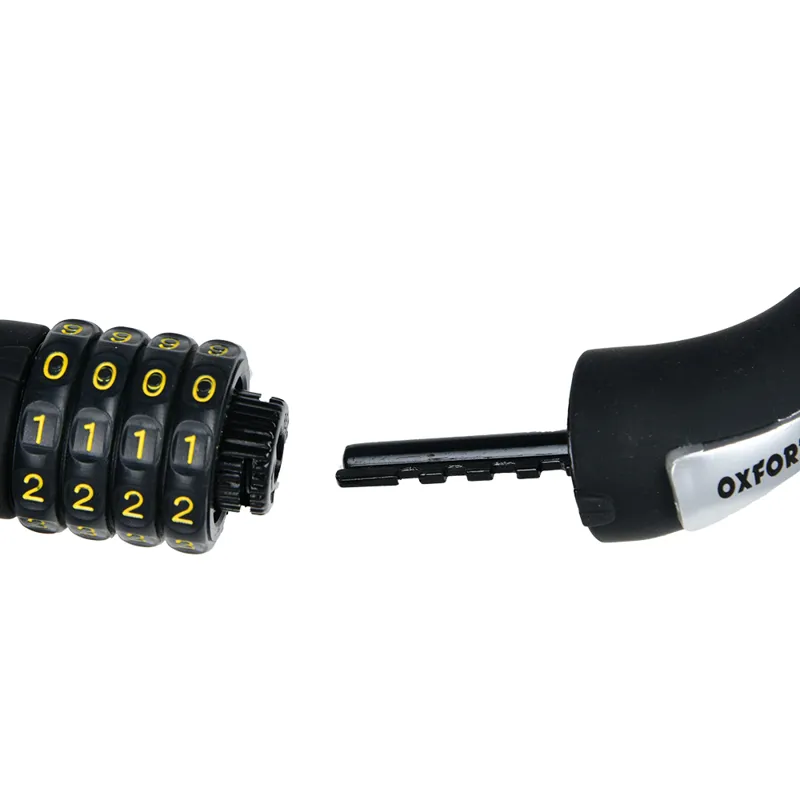 Oxford Combi Coil Lock1.5m x 12mm Black-3