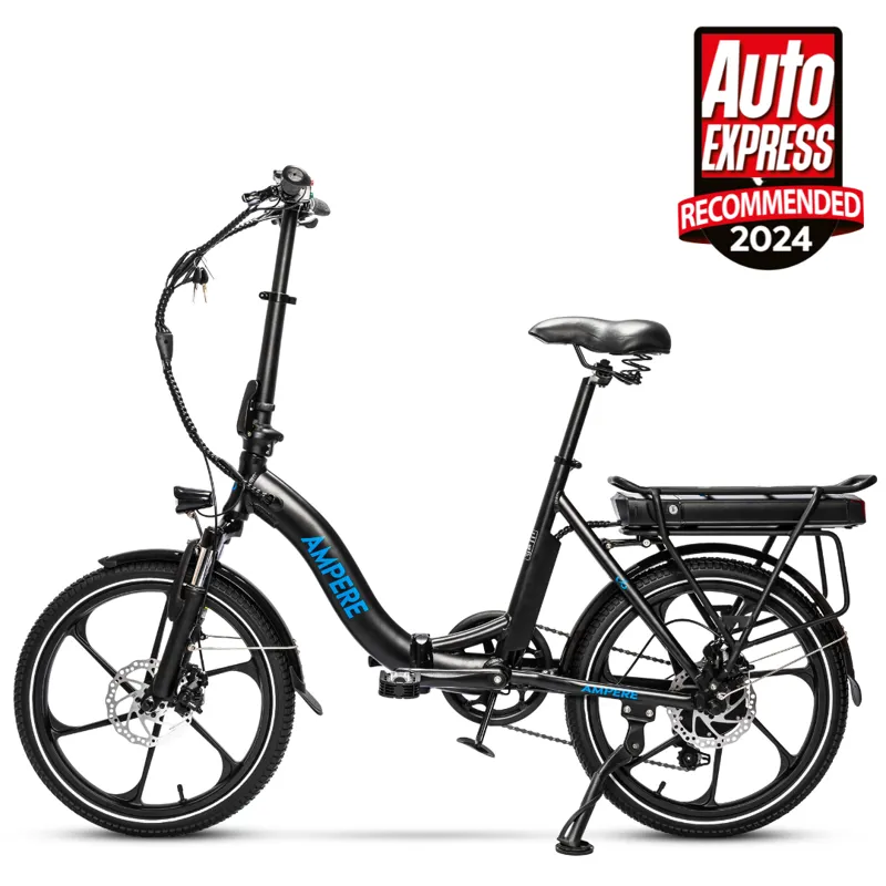 Ampere Alter Low Step Folding Electric Bike Black 15Ah-1