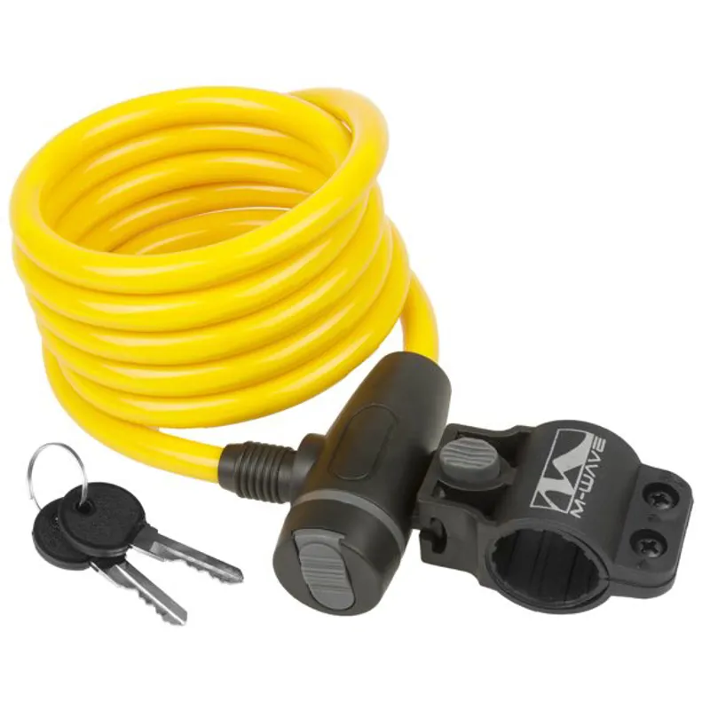 M-Wave Cable Lock 10 x 1800mm Yellow