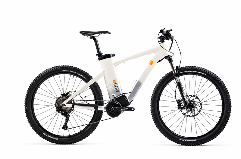 E-Flow CM-2 Electric Mountain Bike Shiny White Pearl 27.5 Wheels-1