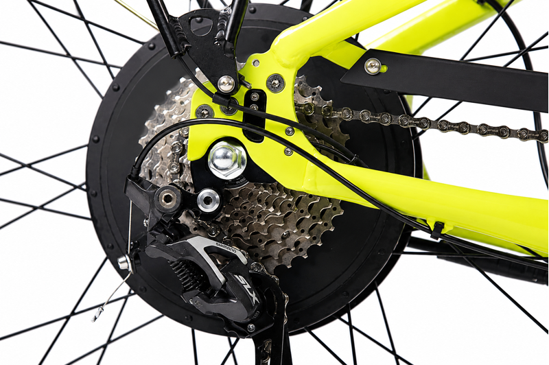E-Flow CR-2 Electric Hybrid Bike Step through Lime Green-3
