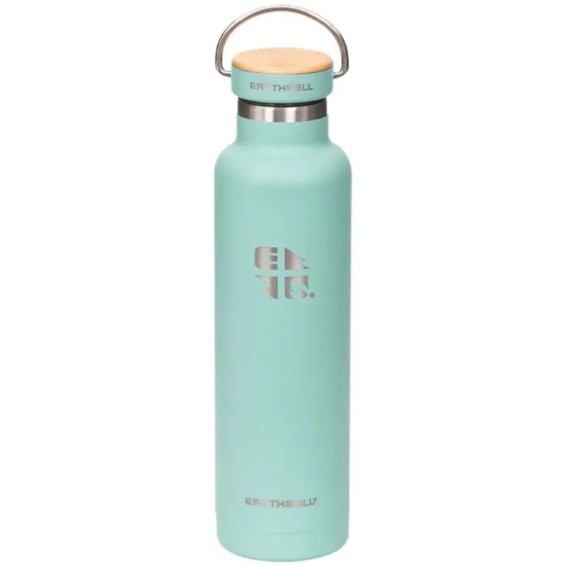 Earthwell Woodie Vacuum Bottle 650ml Maple Cap/Aqua Blue