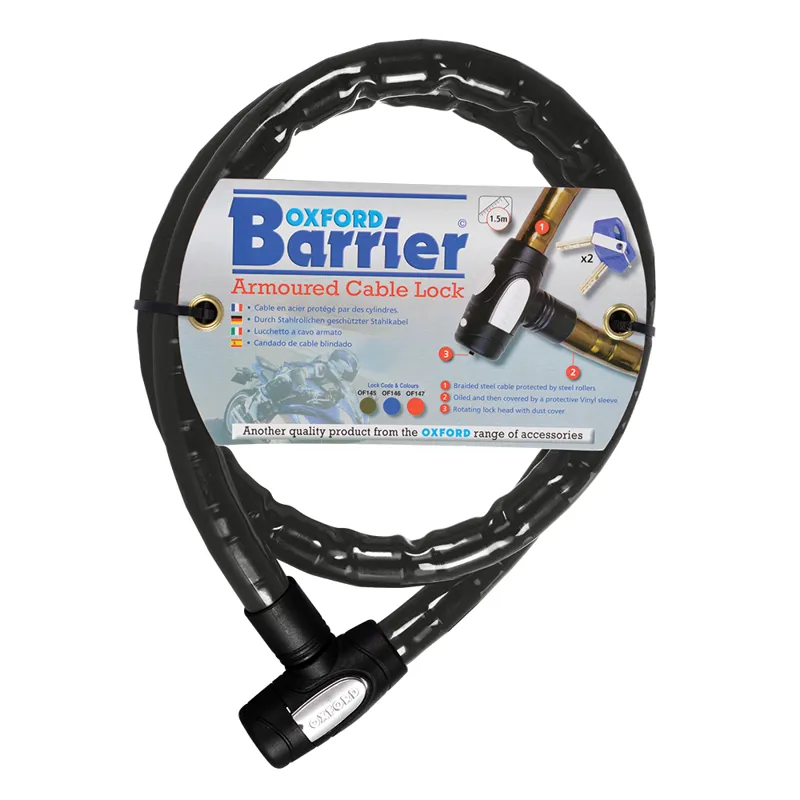 Oxford 1.4m X 25mm Barrier Lock in Black